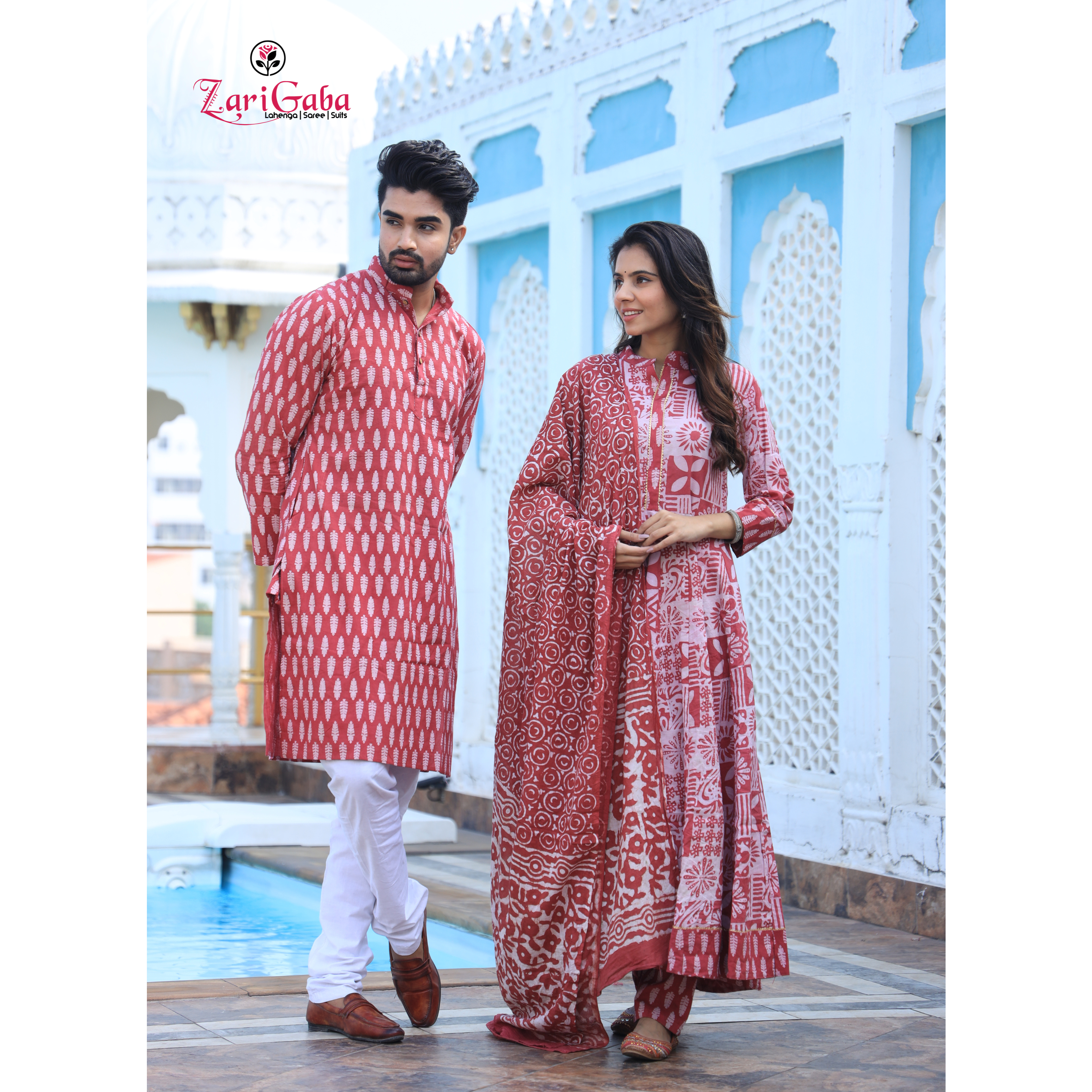 Rose Vale Anarkali & Kurta Sets For Couples