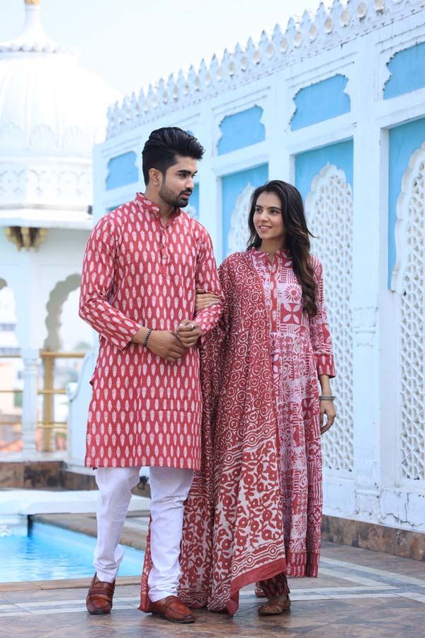 Rose Vale Anarkali & Kurta Sets For Couples