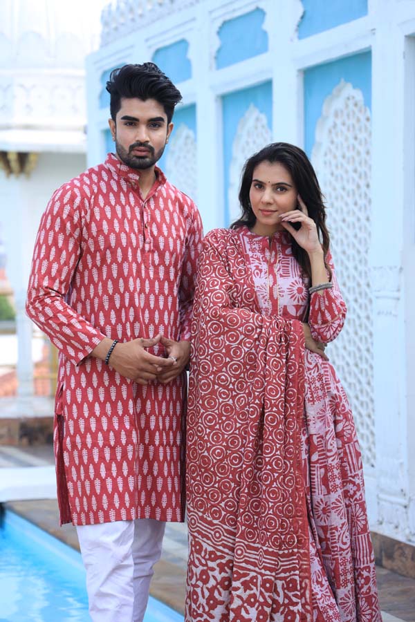 Rose Vale Anarkali & Kurta Sets For Couples