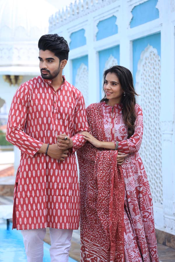 Rose Vale Anarkali & Kurta Sets For Couples