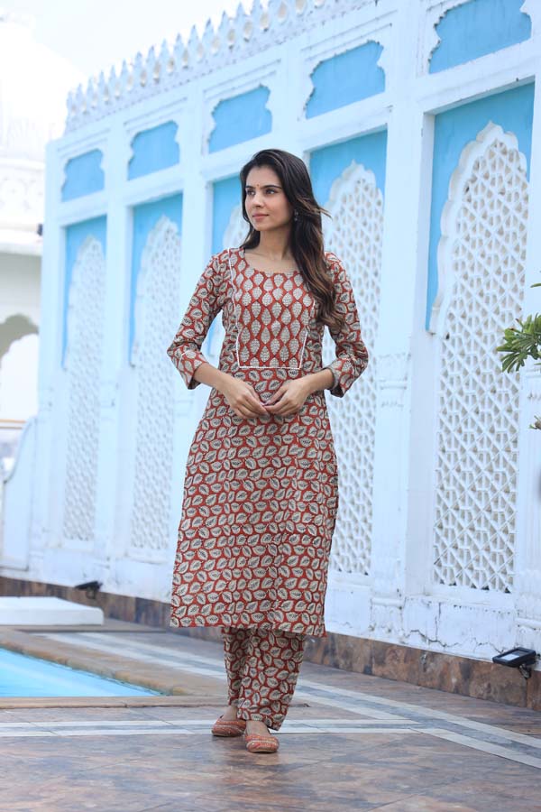 Cooper Rose Long Kurta Set