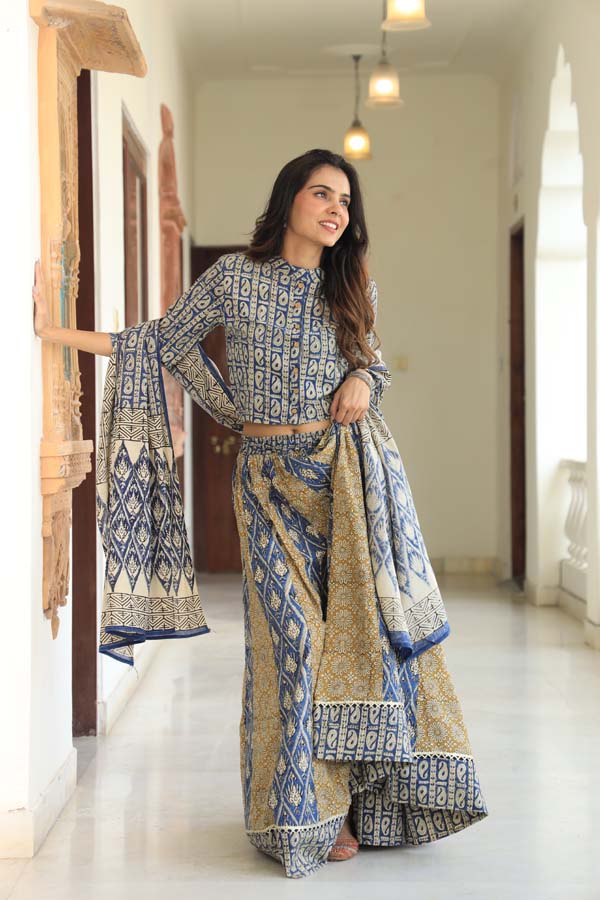 Electric Blue Chaniya Choli suit