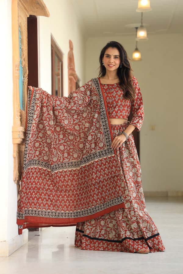 Deep Coffee Chaniya Choli suit