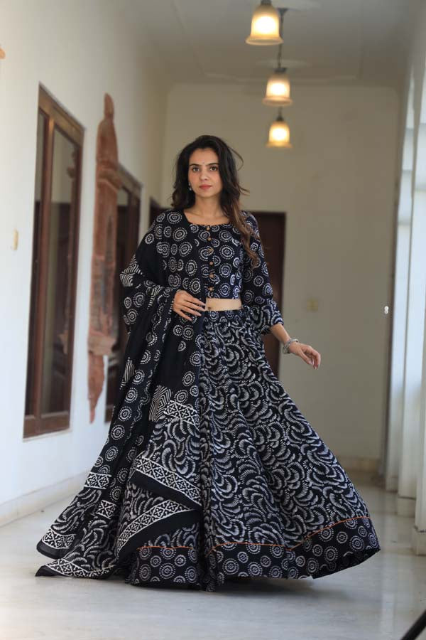 Black Chaniya Choli Suit