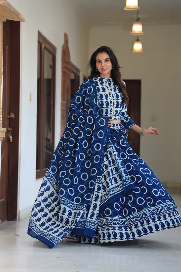 Dark Blue Chaniya Choli Suit