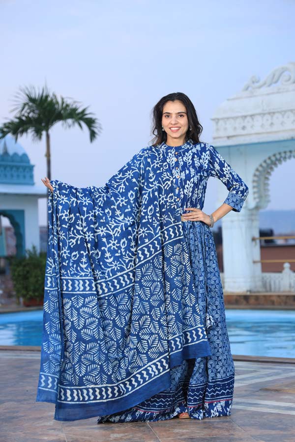 Blue Chaniya Choli suit