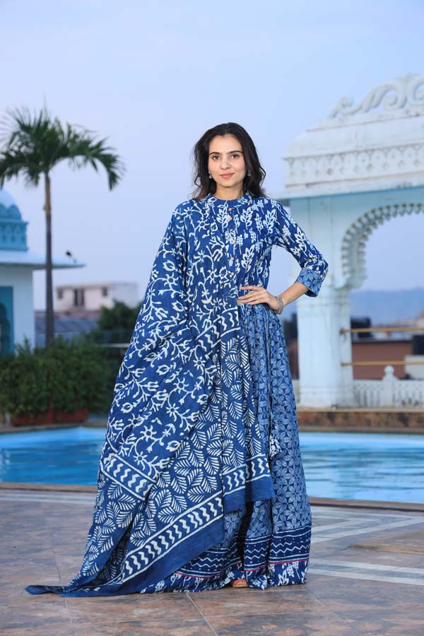 Blue Chaniya Choli suit