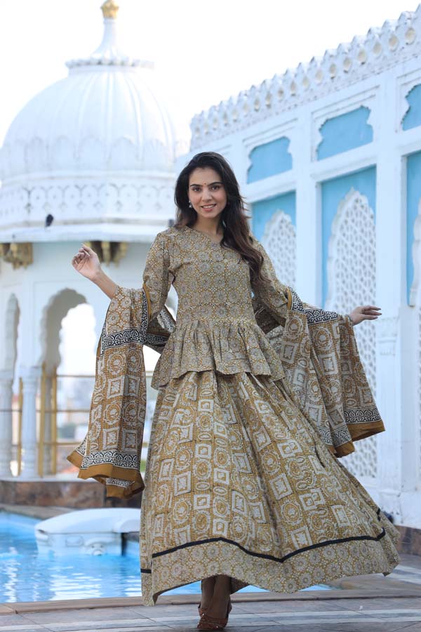 Light Grey Chaniya Choli suit