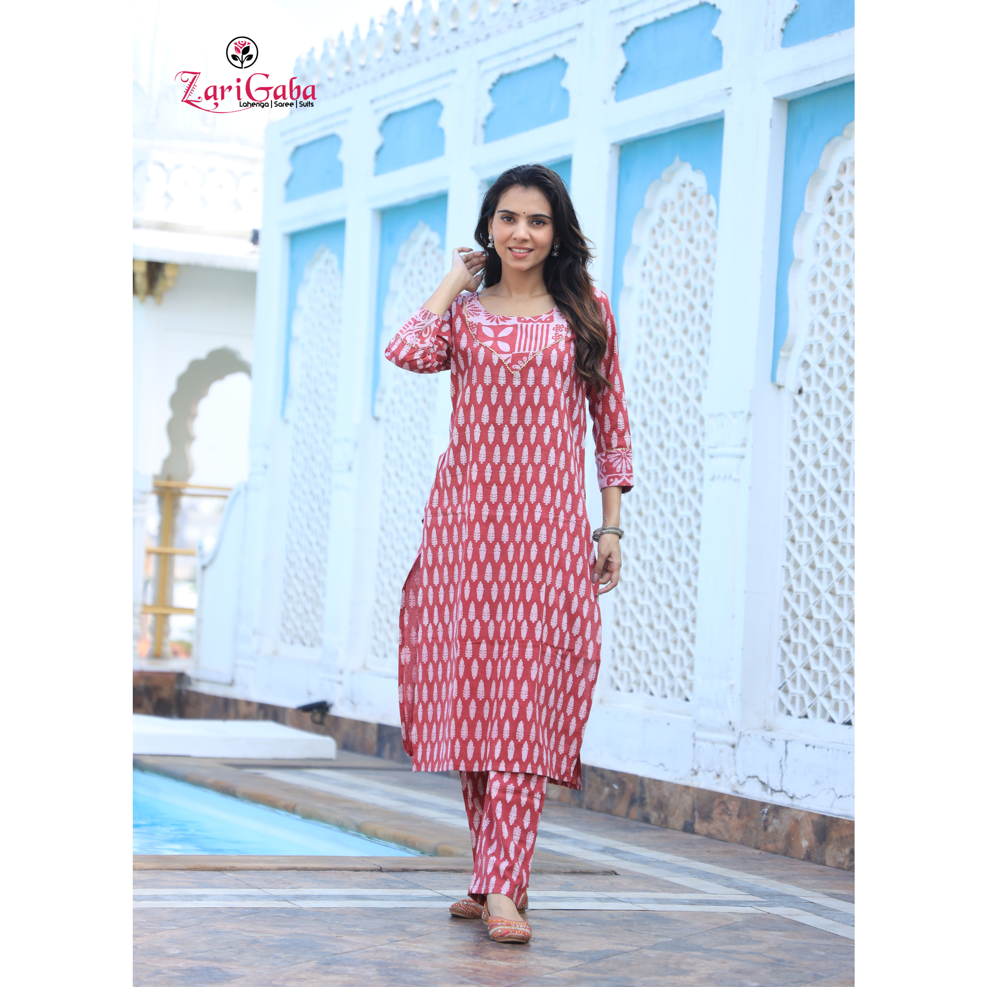 Red Archives Long Kurta Set