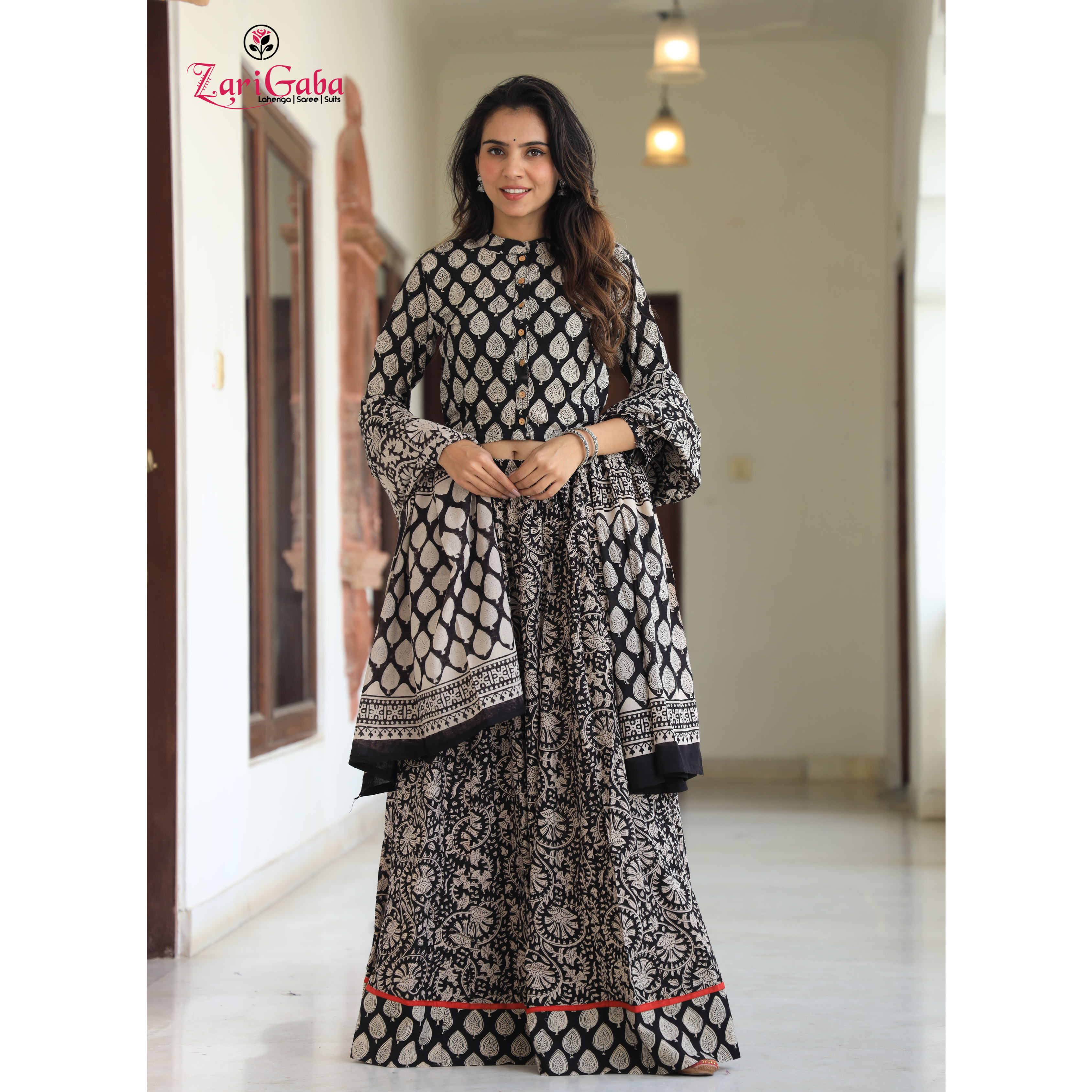 Taupae Gray Chaniya Choli suit