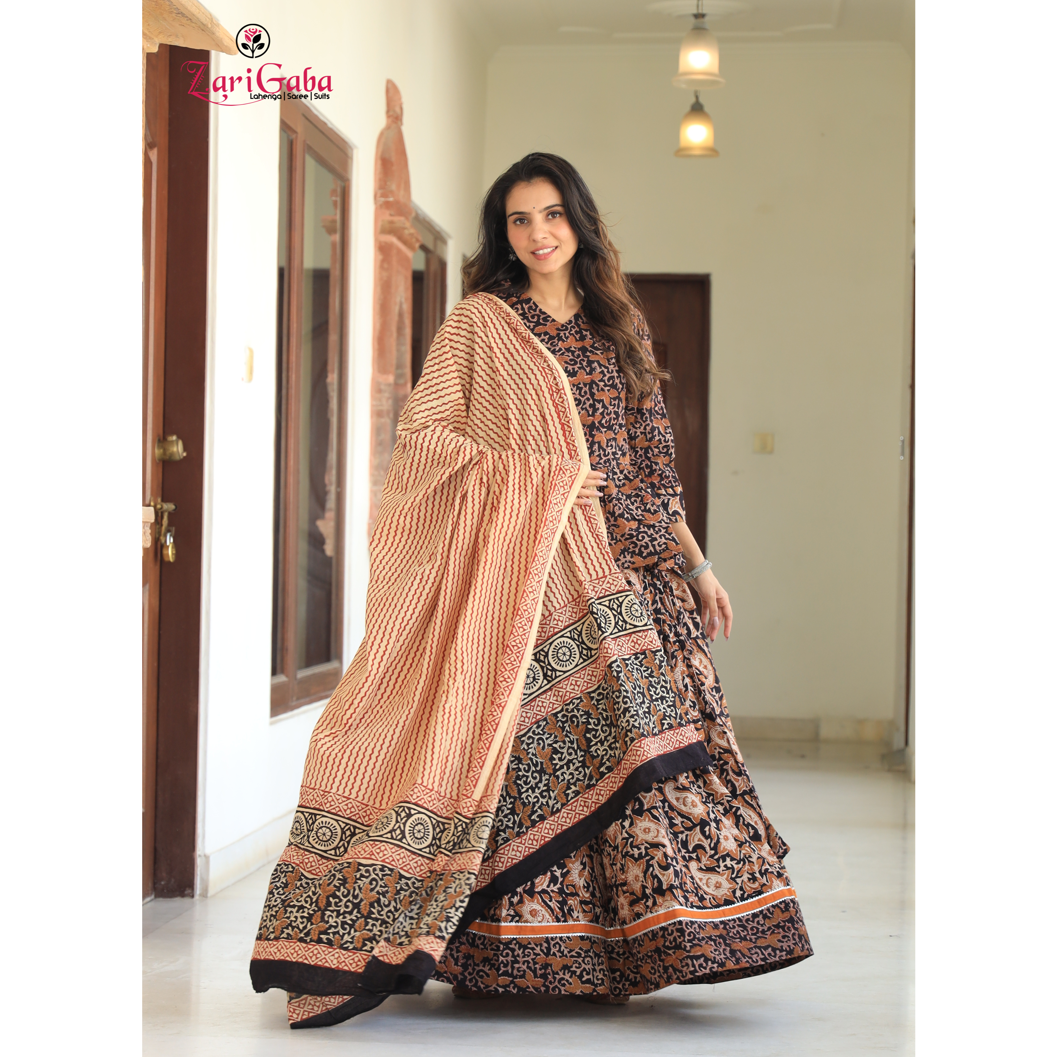 Pastel Brown Chaniya Choli suit