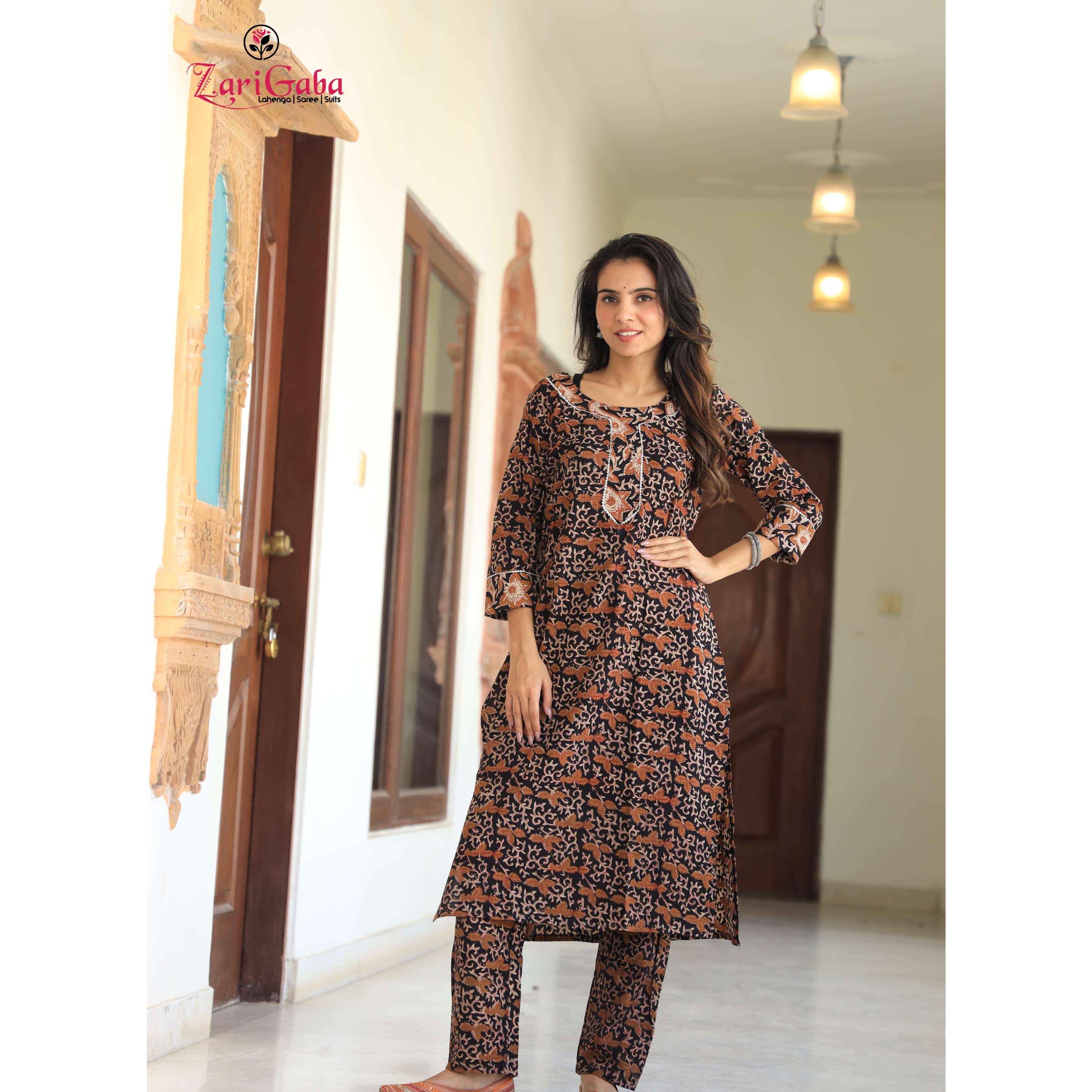 Rose Taupe Long Kurta Set