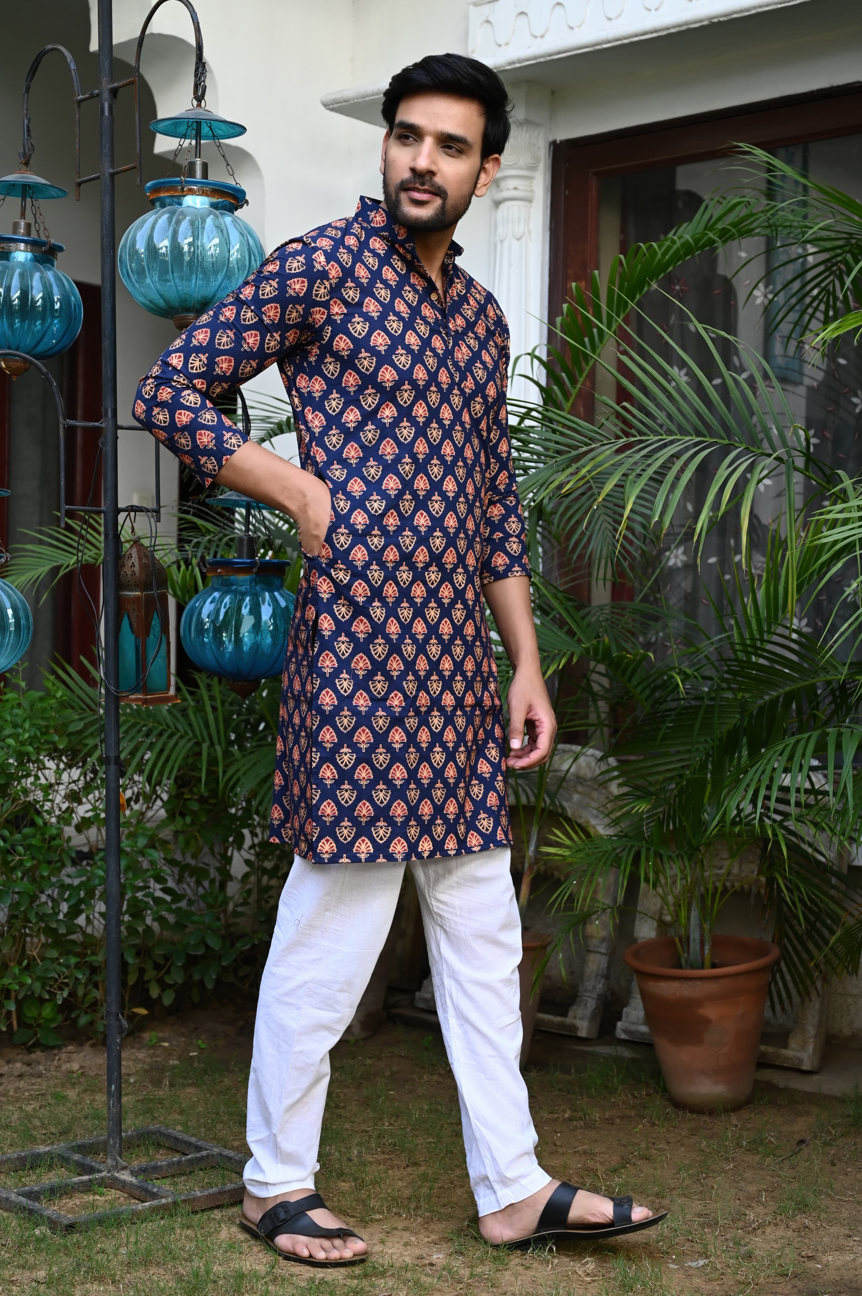 Blue Color Kurta Payzama for Mens